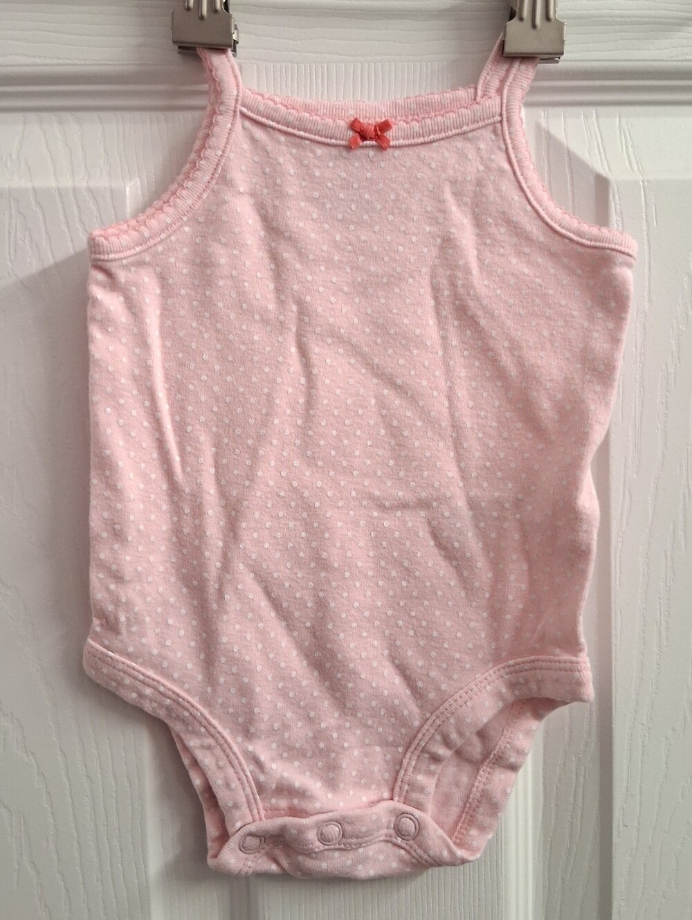 Carters Pink Polka Dot Tank Top Bodysuit 3 Months